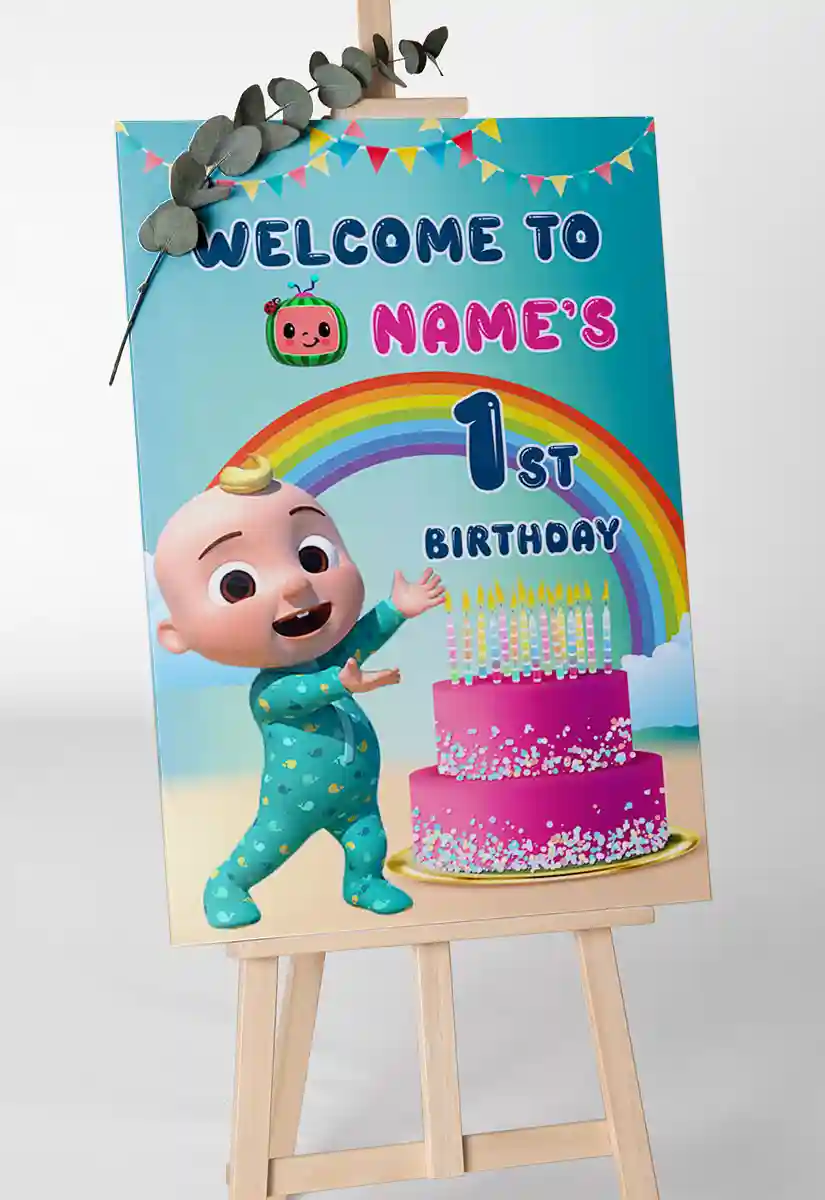 Cocomelon theme welcome board