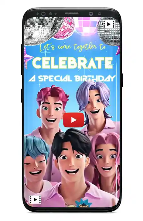 Kpop Birthday Invite | Saja boys