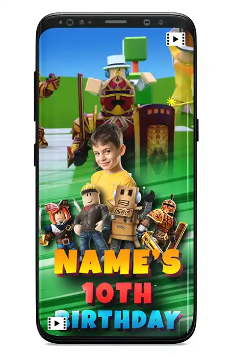 Roblox Birthday Invitation