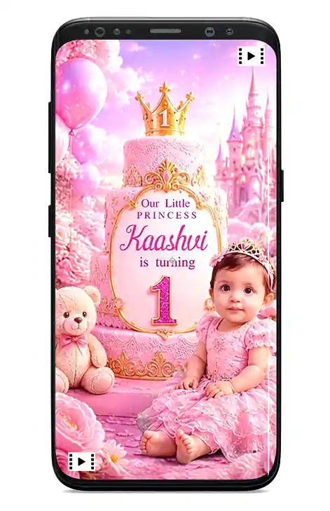 Birthday Invitation Card for Girl