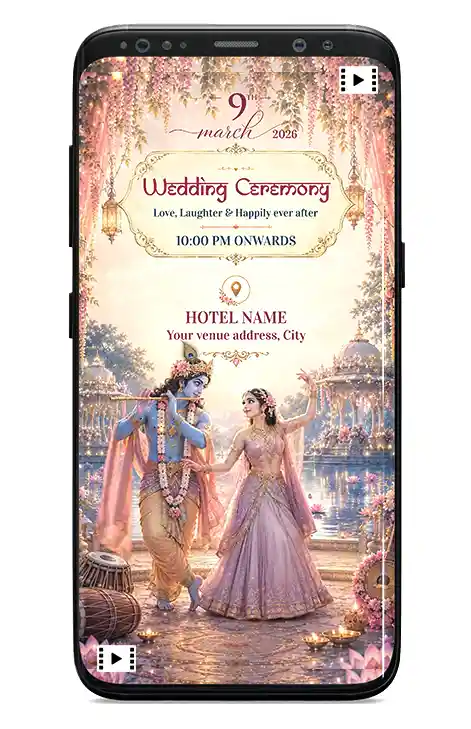 Radha Krishna Theme Wedding Invitation Video | V1