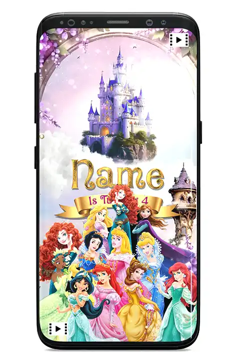 Disney Princess Theme Invitation Video