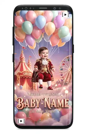 3D Carnival birthday invitation video