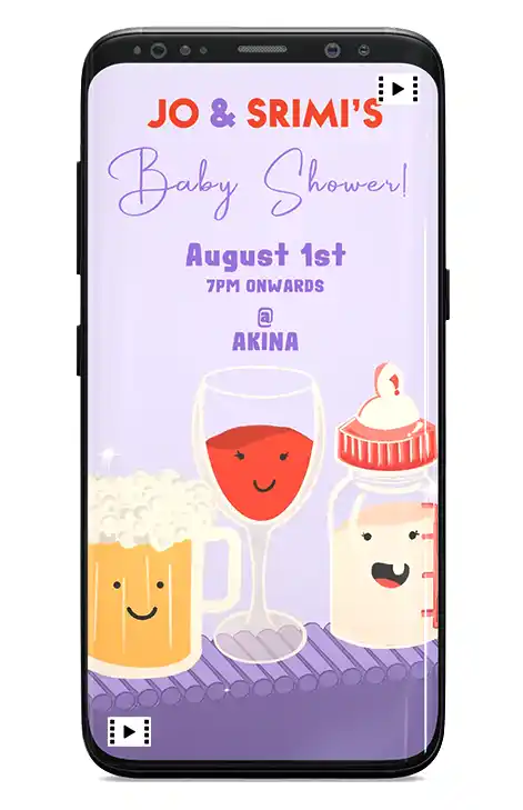 Baby shower invitation video Huggy to Chuggy