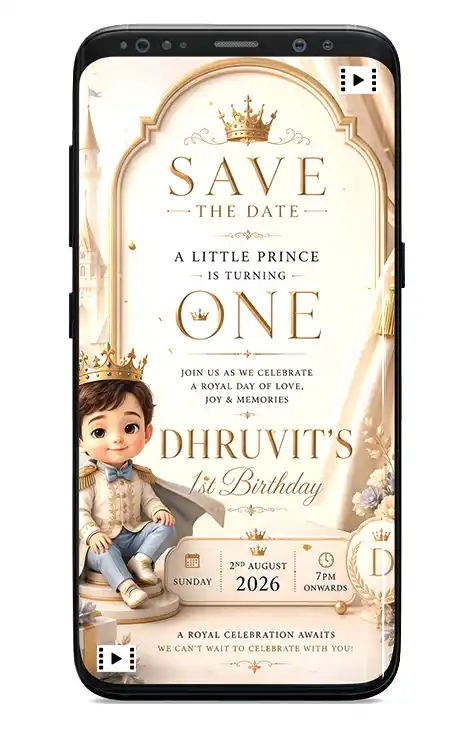 Little prince birthday invitation video