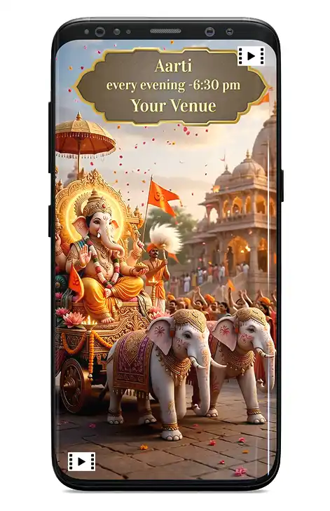 Ganpati celebration invitation video V1