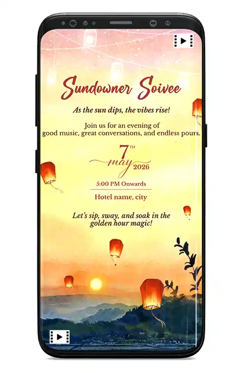 Sundowner party invitation video