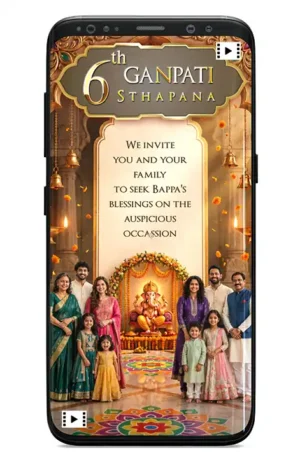 Ganpati celebration invitation video V3