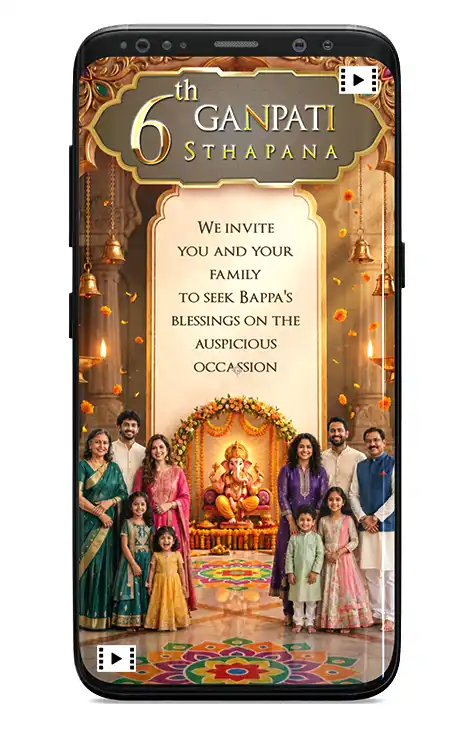 Ganpati celebration invitation video V3