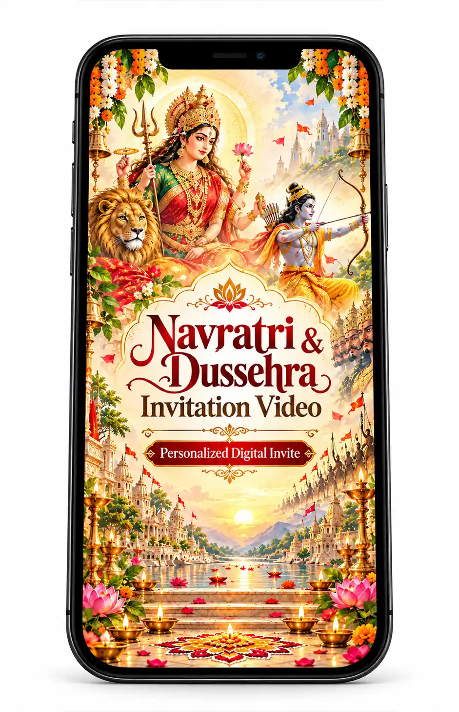Navratri & Dussehra Invitation Video | Personalized Digital Invite